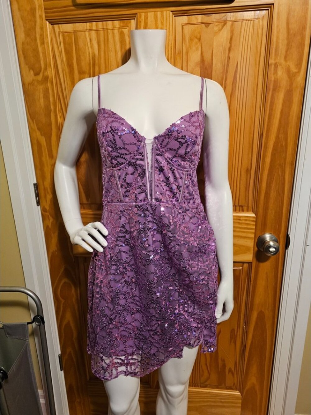 💙 75. Lulus Size XL Purple Sequin Dress